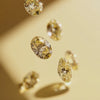 Video of floating yellow oval cut lab diamonds 